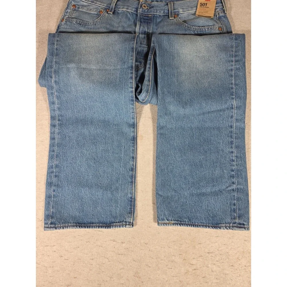 Levi's 501 Original Fit Men's Straight Leg Button Fly Denim Jeans 36x32 Cotton